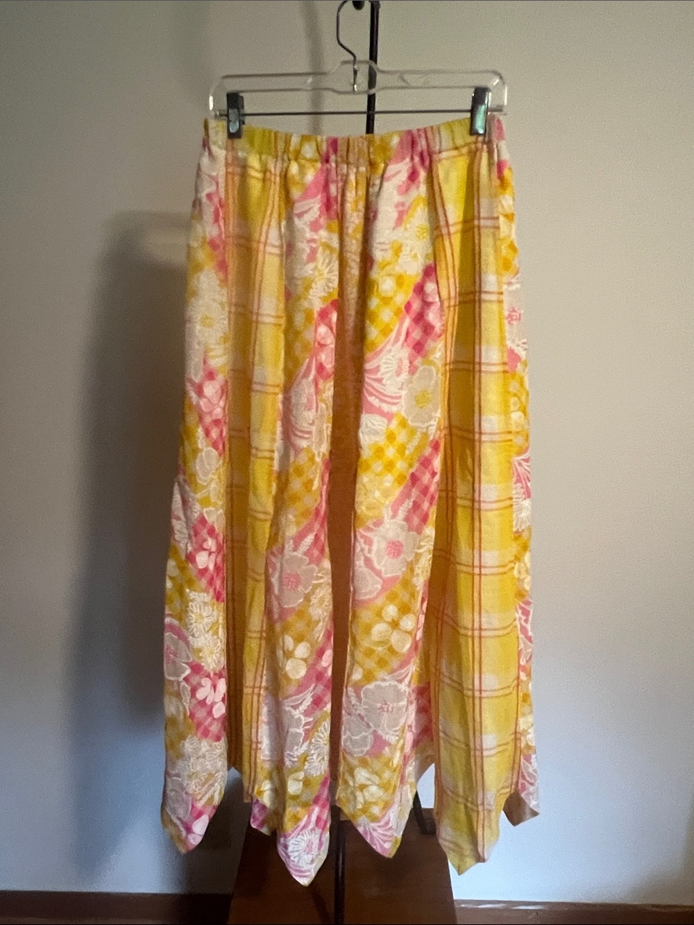 Vintage Vtg I. Magnin Patchwork Floral Skirt